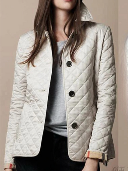 Women's Quilted Jacket | Turned-Down Collar 6 Colours