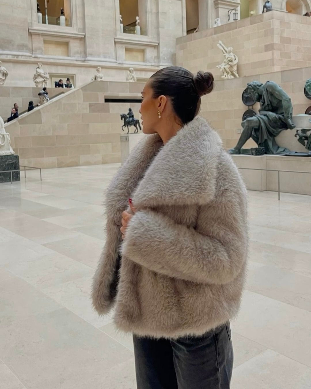 Women's Faux Fur Coat | Eco-Friendly Winter Warmth