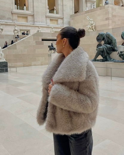Women's Faux Fur Coat | Eco-Friendly Winter Warmth
