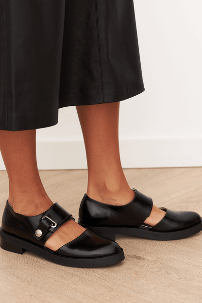 Women's Buckle Strap Mary Jane Flats