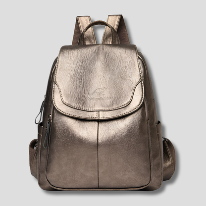 Women's Anti-Theft Backpack | Leather Style Embossed Finish