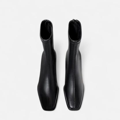 Women's Vintage Ankle Boots | Square Toe Block Heel Style