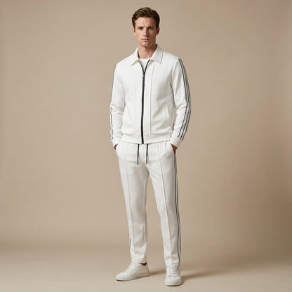 Men's Two-Piece Track Set | Stretch Stripe Athletic Style