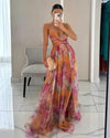 Women's Floral Maxi Dress | V-Neck Wedding Guest Style