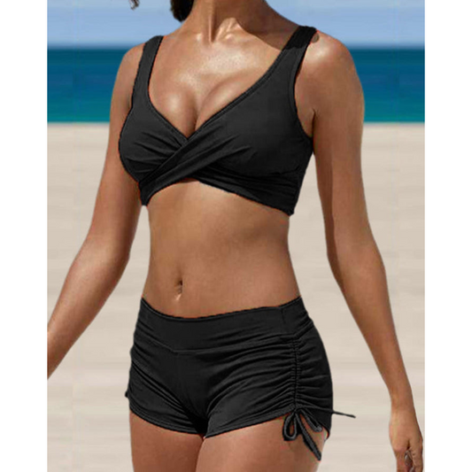 Women's High-Waist Bikini Set | Shaping Adjustable Straps