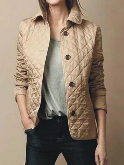 Women's Quilted Jacket | Turned-Down Collar 6 Colours