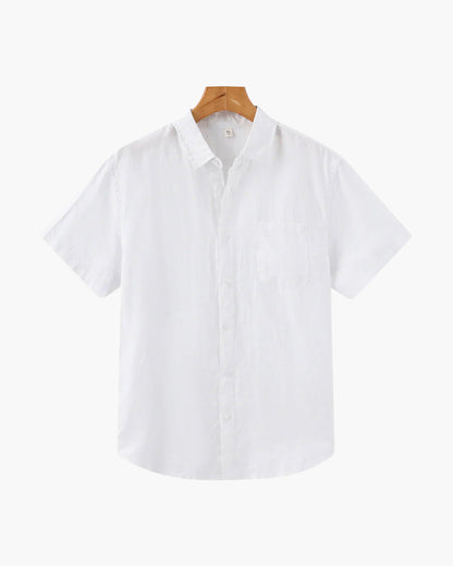 Men's Casual Button-Down Shirt | Chest Pocket Short Sleeve