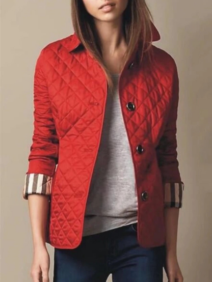 Women's Quilted Jacket | Turned-Down Collar 6 Colours