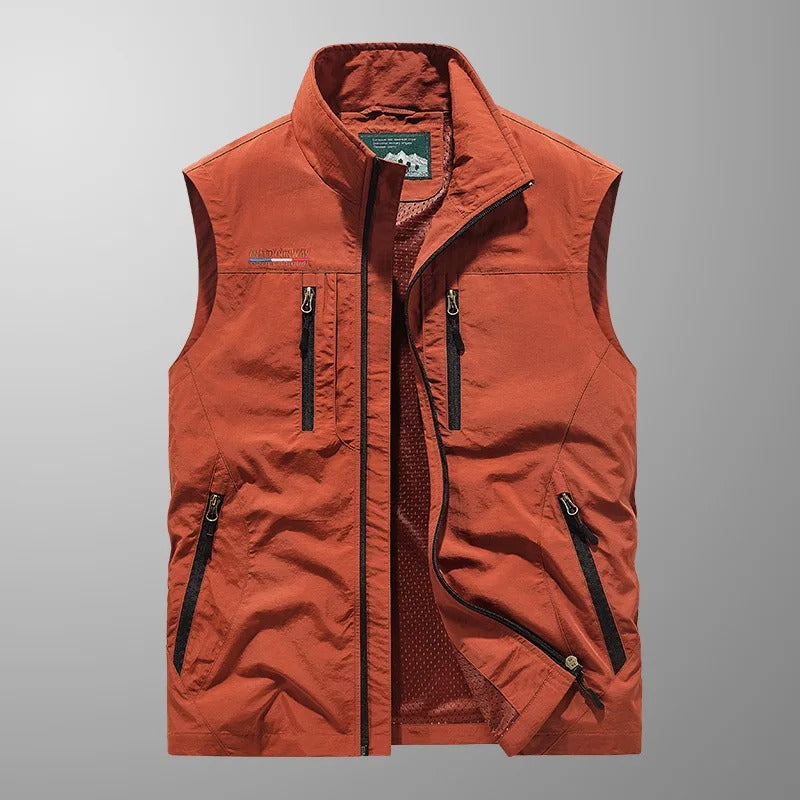 Men's Zip Bodywarmer | Stand Collar Outdoor Vest