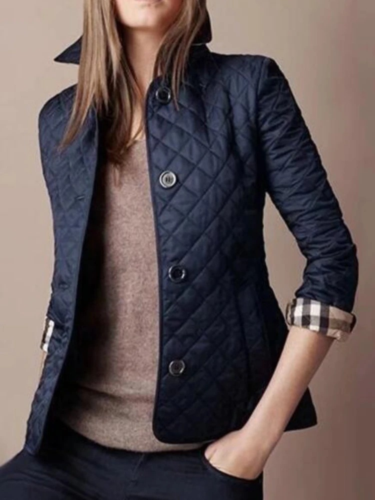 Women's Quilted Jacket | Turned-Down Collar 6 Colours
