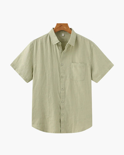 Men's Casual Button-Down Shirt | Chest Pocket Short Sleeve