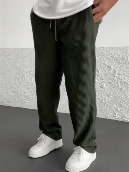 Women's Ribbed Trousers | Soft Stretch Everyday Fit