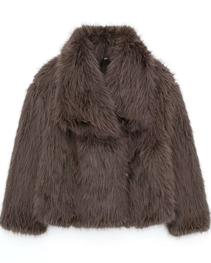 Women's Faux Fur Coat | Eco-Friendly Winter Warmth