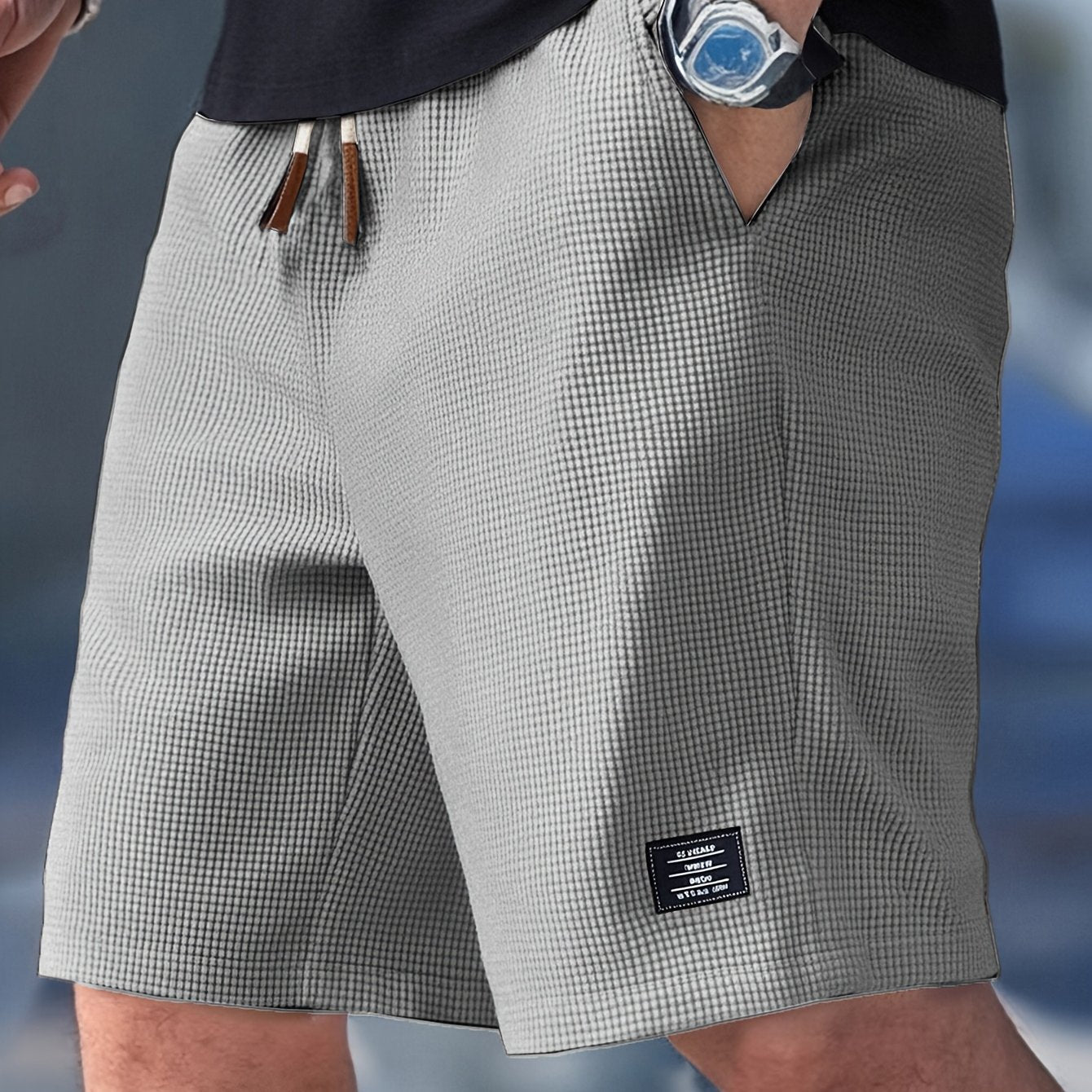 Men's Slim Fit Shorts | Adjustable Waistband Casual Summer Style