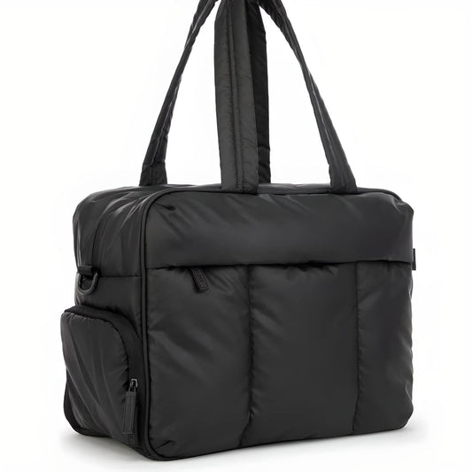 Lightweight Quilted Puffer Duffle Bag | Gym & Weekend Bag