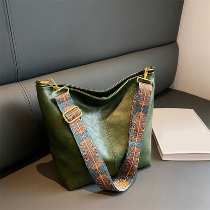Women's Large Capacity Hobo Bag | Leather Style Everyday Tote