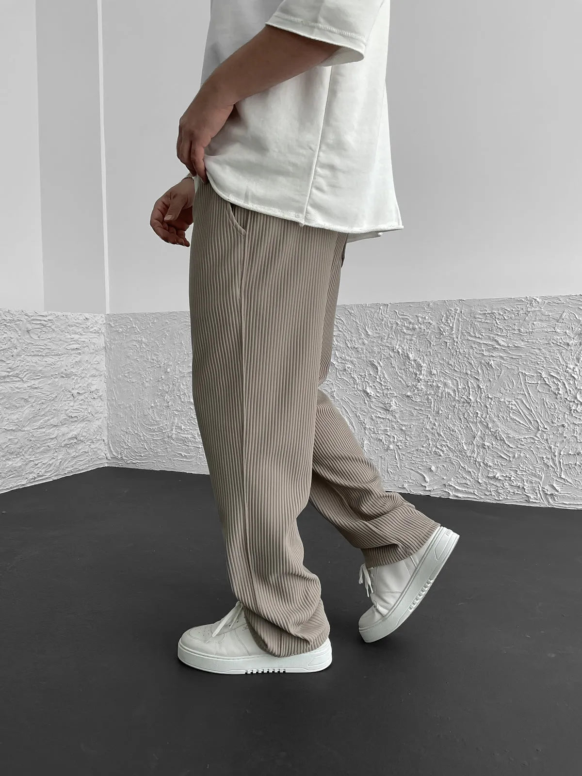 Women's Ribbed Trousers | Soft Stretch Everyday Fit