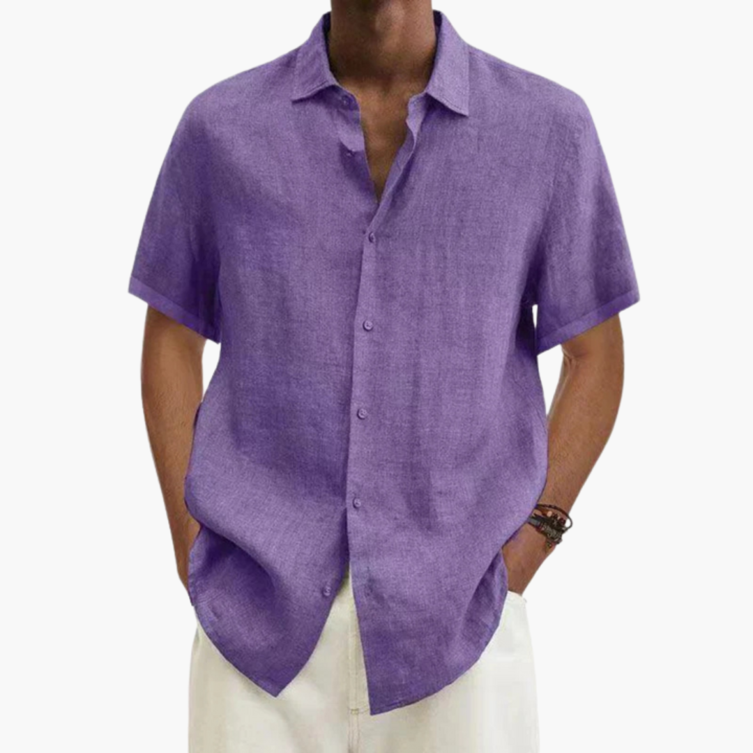 Men's Short Sleeve Button-Down Shirt | Casual Summer