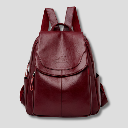 Women's Anti-Theft Backpack | Leather Style Embossed Finish