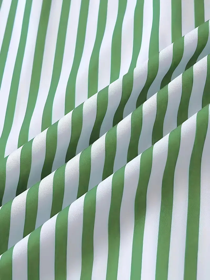 Men's Slim Fit Vertical Stripe Shirt | Smart Casual Button-Down