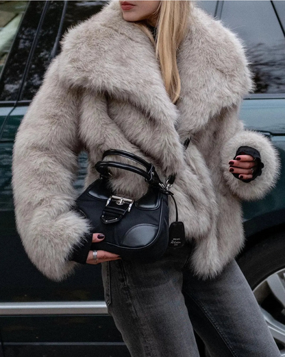 Women's Faux Fur Coat | Eco-Friendly Winter Warmth