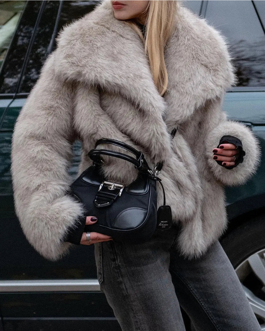 Women's Faux Fur Coat | Eco-Friendly Winter Warmth
