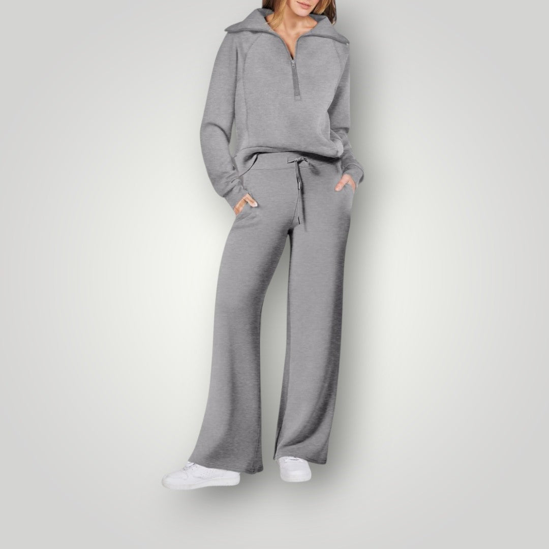 Women's Cozy Two-Piece Loungewear Set | Soft Sweatshirt & Pants