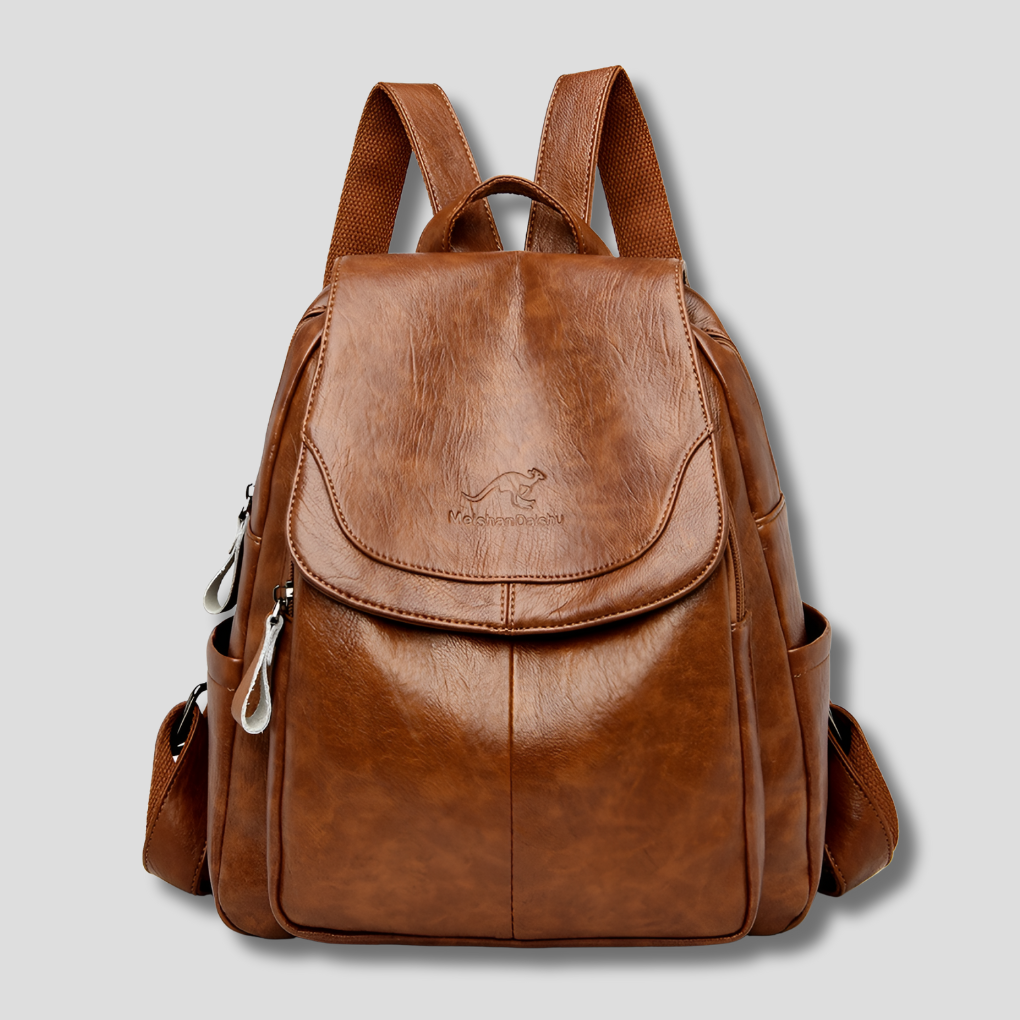 Women's Anti-Theft Backpack | Leather Style Embossed Finish
