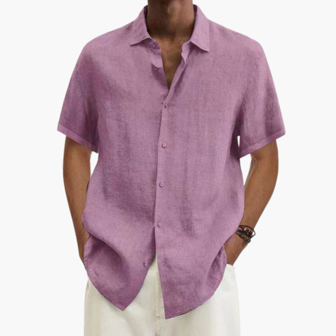 Men's Short Sleeve Button-Down Shirt | Casual Summer