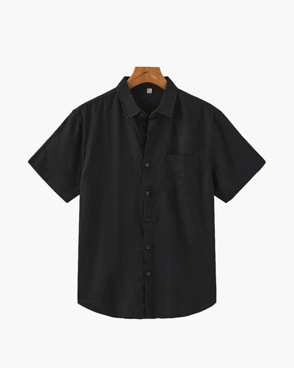 Men's Casual Button-Down Shirt | Chest Pocket Short Sleeve
