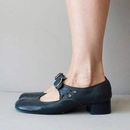 Women's Leather Style Low Heel Shoes | Timeless Everyday Elegance