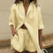 Women's Linen Style Summer Set | Shirt & Shorts Two-Piece