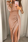 Women's Off-Shoulder Evening Gown | Elegant Slit Design