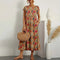 Women's Cotton Linen Blend Midi Dress | Relaxed Cap Sleeve Style