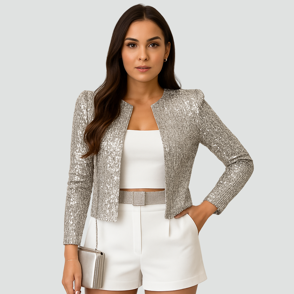 Women's Short Sequin Blazer