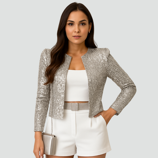 Women's Short Sequin Blazer