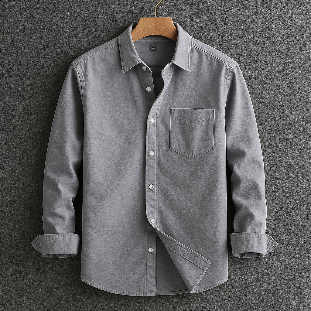Men's Button-Down Shirt | Turn-Down Collar Smart-Casual Style