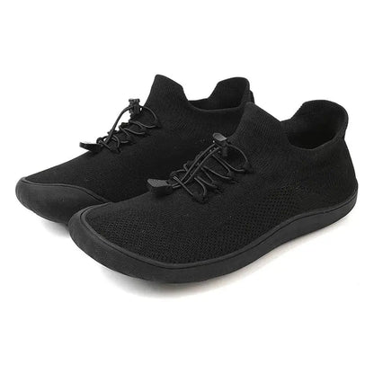Unisex Knit Barefoot Shoes | Toggle Lace-Up Wide Toe Box