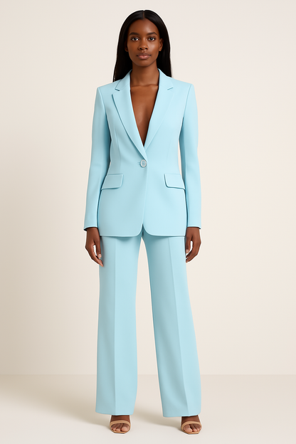 Women's Tailored Blazer Suit Set | Two-Piece Office Wear