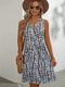 Women's Sleeveless Summer Dress | Abstract Print Mini