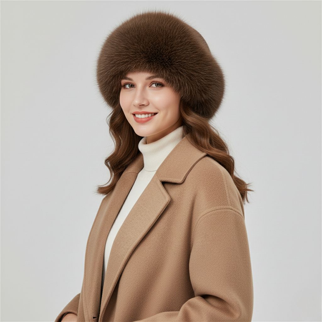 Thicken Plush Warm Fur Hat for Women