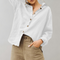 Vintage Cotton Linen Blouse | Relaxed Fit Classic Collar