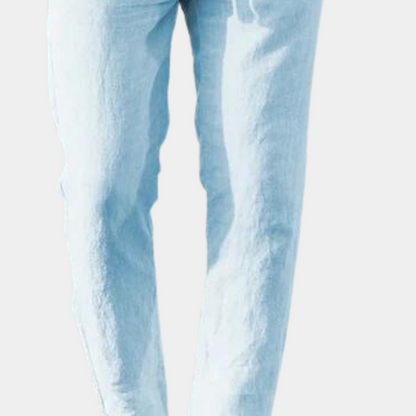 Men's Linen-Style Casual Trousers | Relaxed Beach & Holiday Fit