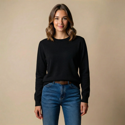 Women's Cashmere Style Crewneck Jumper