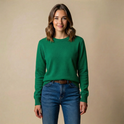 Women's Cashmere Style Crewneck Jumper