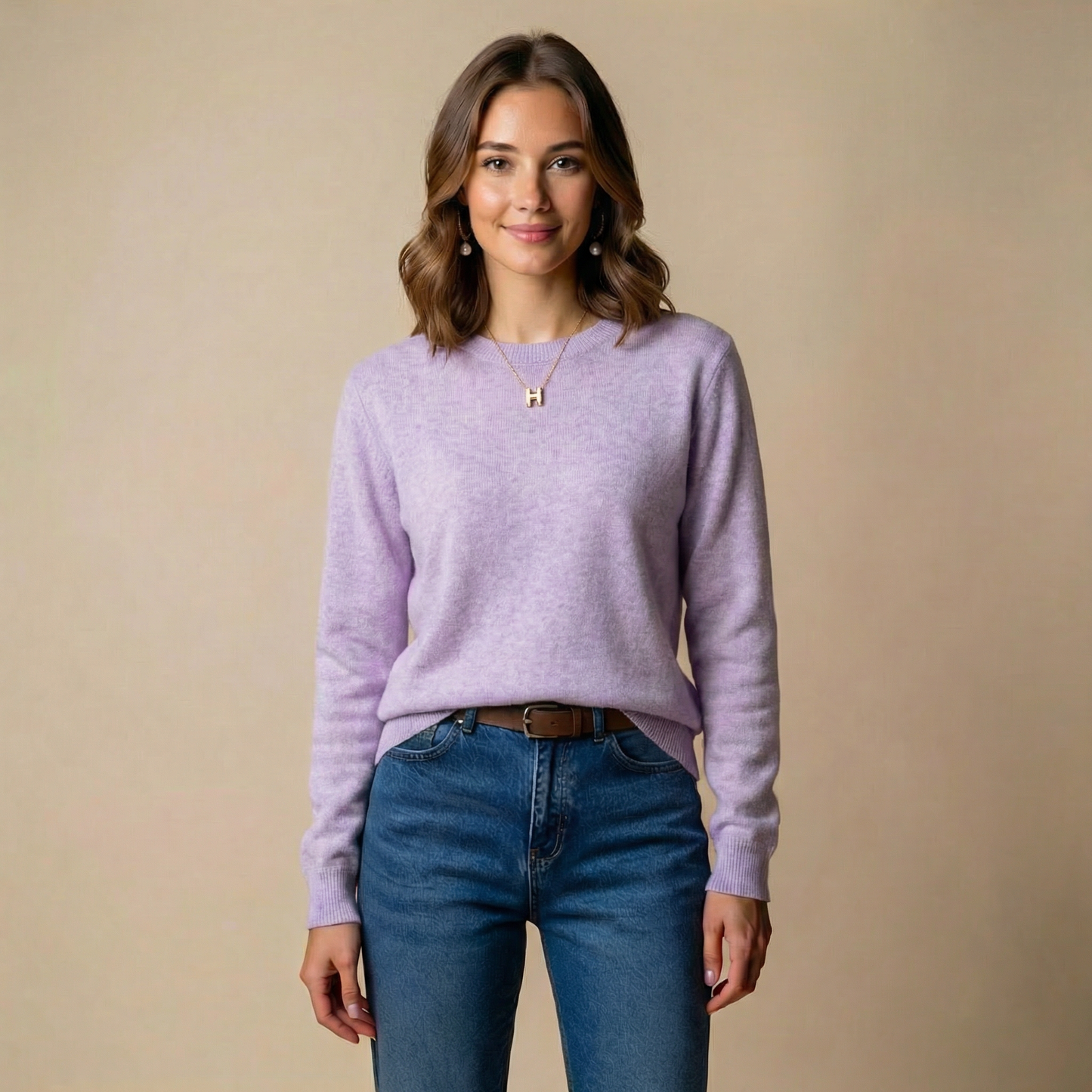 Women's Cashmere Style Crewneck Jumper