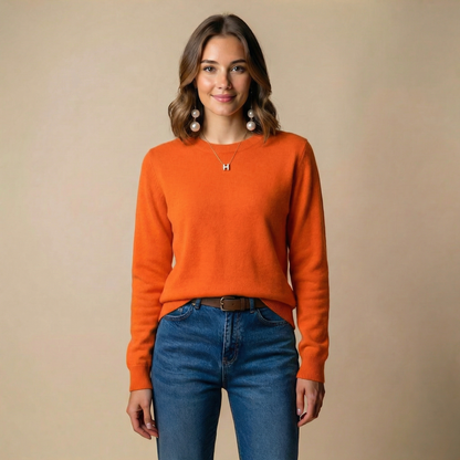 Women's Cashmere Style Crewneck Jumper