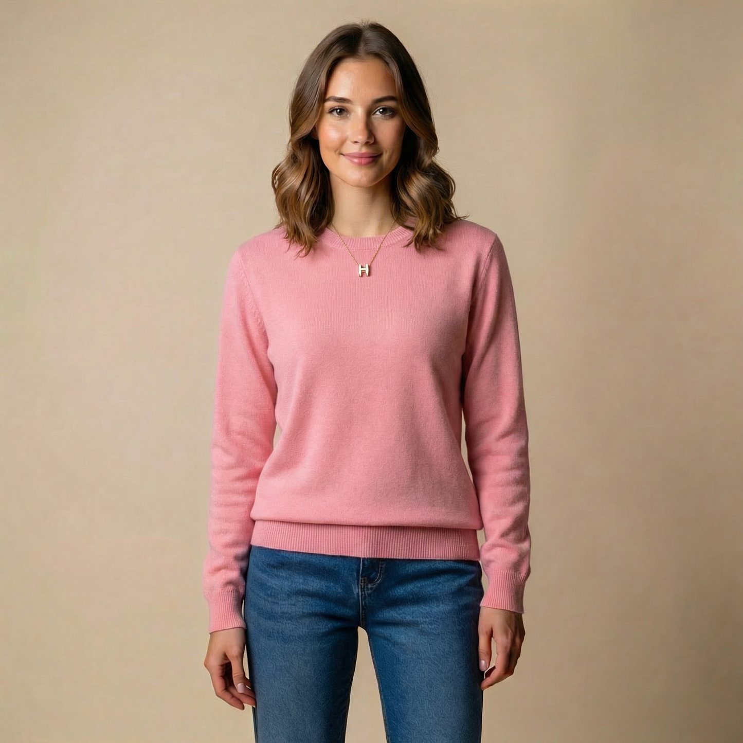 Women's Cashmere Style Crewneck Jumper