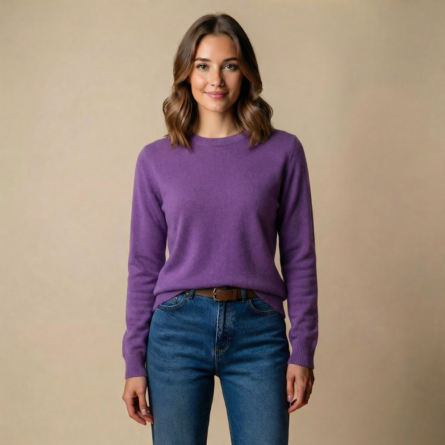 Women's Cashmere Style Crewneck Jumper
