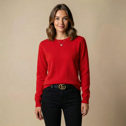 Women's Cashmere Style Crewneck Jumper